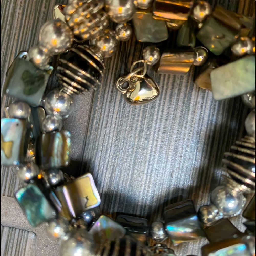 hematite multi bead bracelet